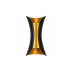 Black Outdoor Wall Light | Modern Curved Exterior Sconce | IP65 Aluminium