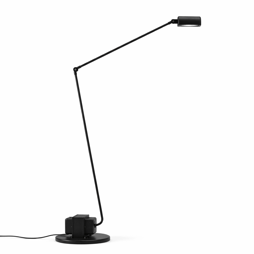 Adjustable Floor Lamp | Slim Metal LED Reading Lamp with Articulated Arm Lamps for modern home decor in Black color