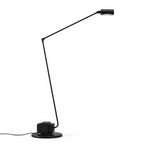 Adjustable Floor Lamp | Slim Metal LED Reading Lamp with Articulated Arm Lamps for modern home decor in Black color
