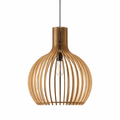Bamboo Pendant Light | Rustic Wooden Cage E27 Ceiling Light Fixture Pendant Lights for modern home decor in Black color
