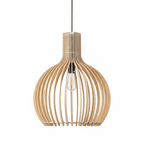 Bamboo Pendant Light | Rustic Wooden Cage E27 Ceiling Light Fixture Pendant Lights for modern home decor in White color