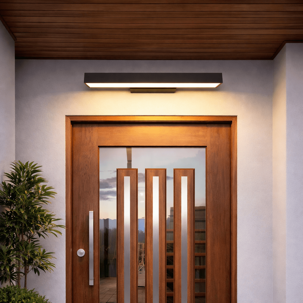 Black Motion Sensor Outdoor Light | Weather - Resistant LED Sconce | Dusk - to - Dawn Outdoor Lighting for modern home decor in 40cm color