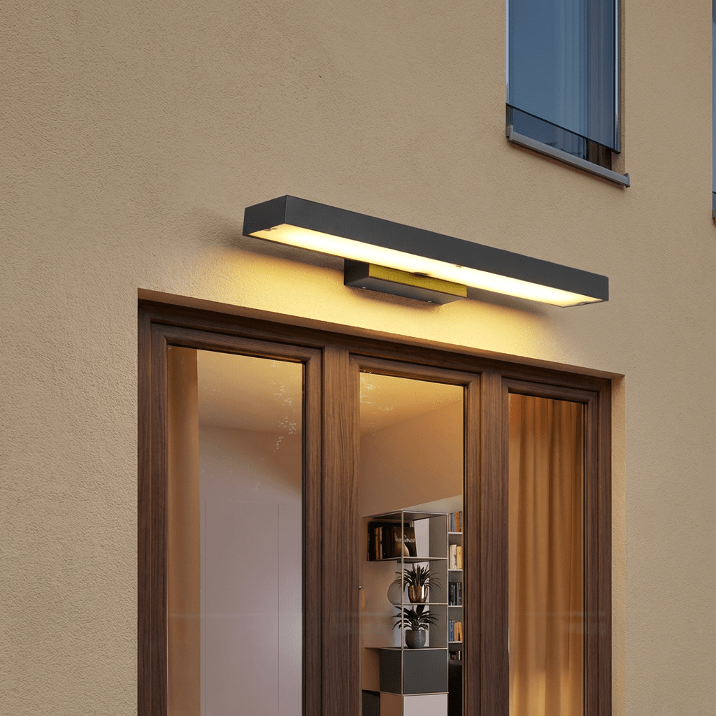 Black Motion Sensor Outdoor Light | Weather - Resistant LED Sconce | Dusk - to - Dawn Outdoor Lighting for modern home decor in 40cm color