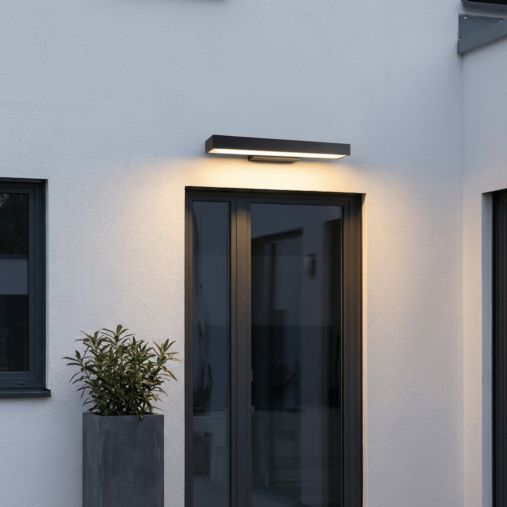 Black Motion Sensor Outdoor Light | Weather - Resistant LED Sconce | Dusk - to - Dawn Outdoor Lighting for modern home decor in 40cm color