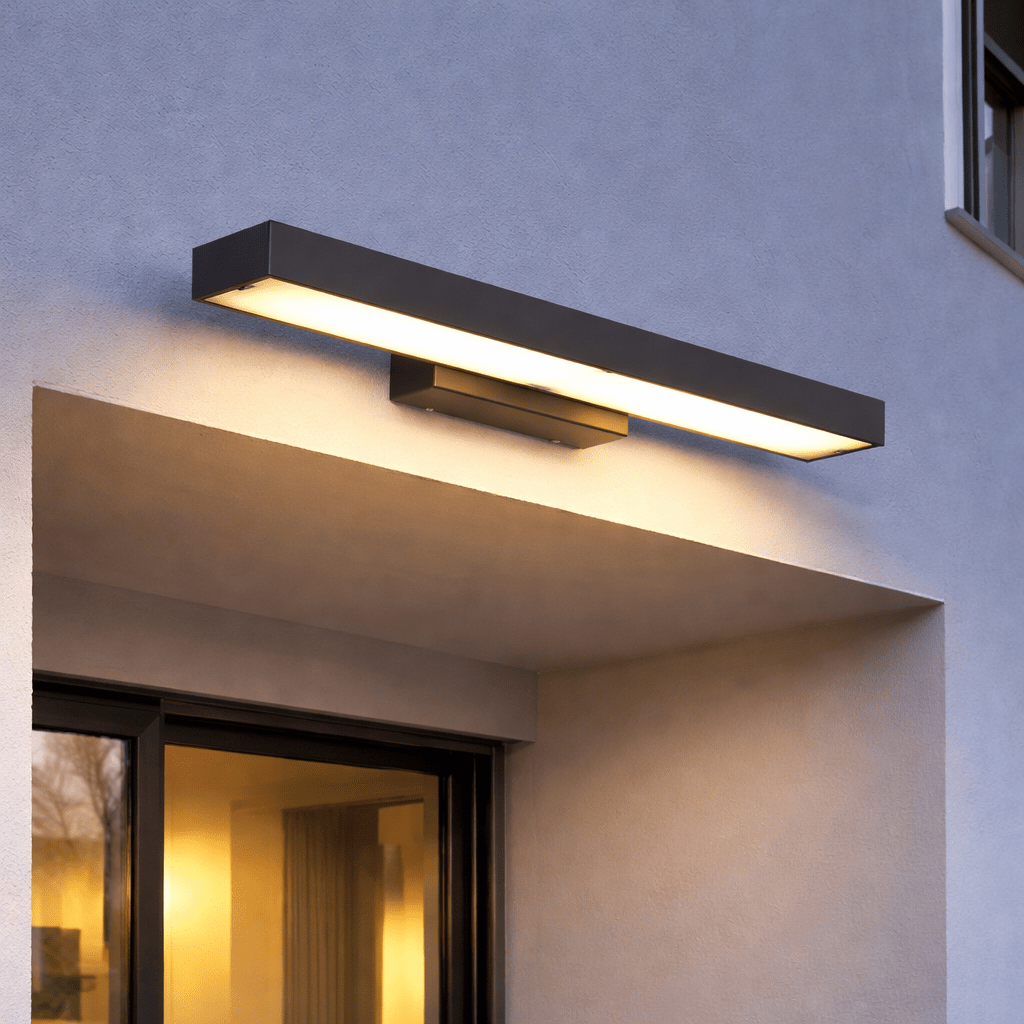 Black Motion Sensor Outdoor Light | Weather - Resistant LED Sconce | Dusk - to - Dawn Outdoor Lighting for modern home decor in 40cm color