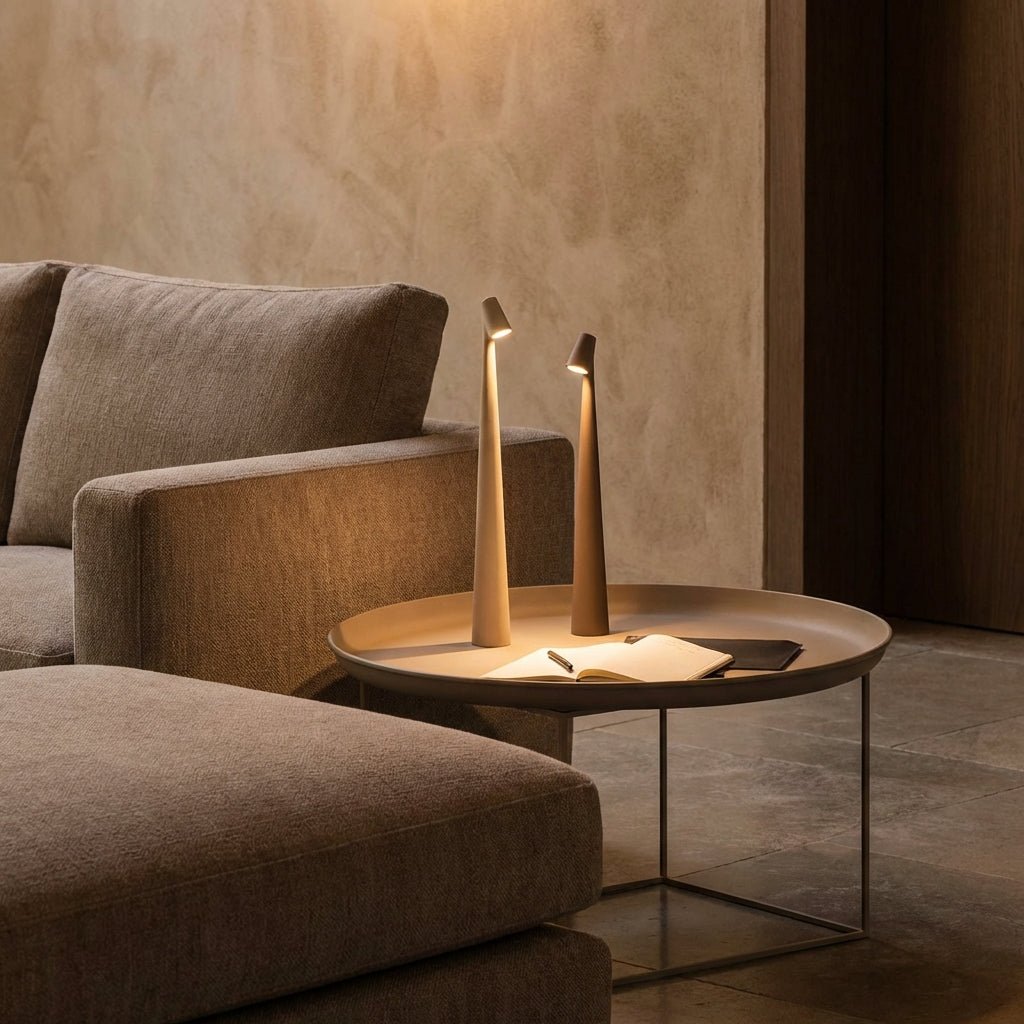 Cordless LED Table Lamp | Wireless Dimmable Aluminium Desk & Bedside Lamp Lamps for modern home decor in Black color