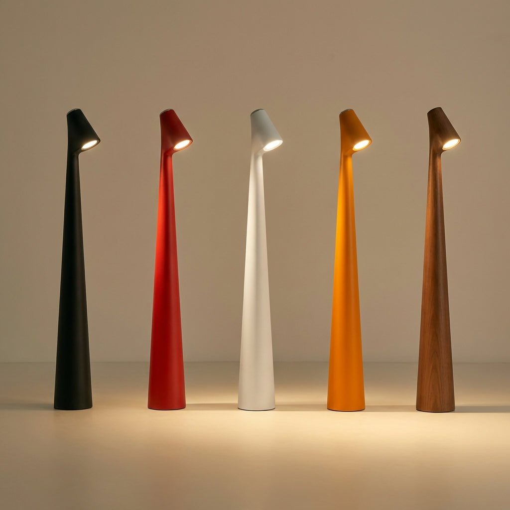 Cordless LED Table Lamp | Wireless Dimmable Aluminium Desk & Bedside Lamp Lamps for modern home decor in Black color