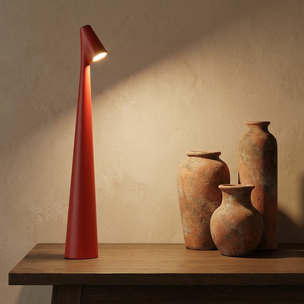 Cordless LED Table Lamp | Wireless Dimmable Aluminium Desk & Bedside Lamp Lamps for modern home decor in Black color