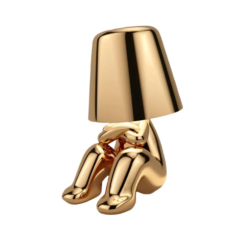 Cordless Table Lamp Character | Cordless Touch LED Accent Lamp for Bedroom and Living Room Lamps for modern home decor in Gold color