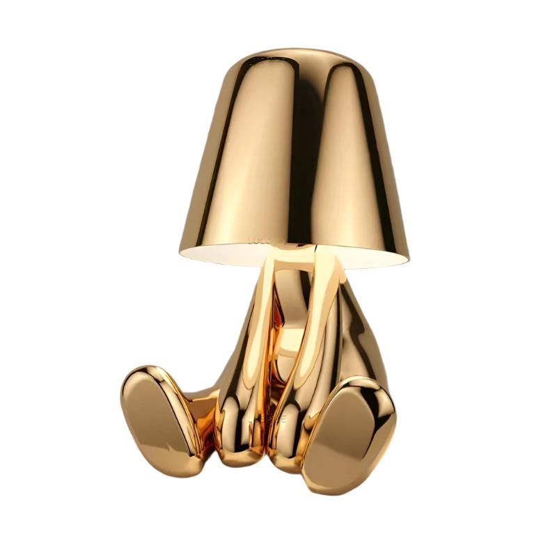 Cordless Table Lamp Character | Cordless Touch LED Accent Lamp for Bedroom and Living Room Lamps for modern home decor in Gold color