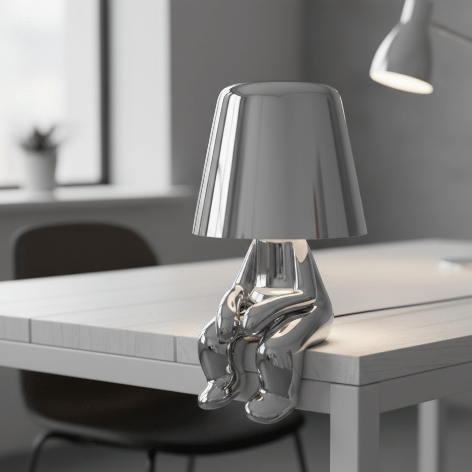 Cordless Table Lamp Character | Cordless Touch LED Accent Lamp for Bedroom and Living Room Lamps for modern home decor in Gold color