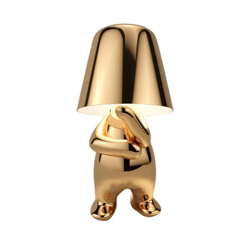 Cordless Table Lamp Character | Cordless Touch LED Accent Lamp for Bedroom and Living Room Lamps for modern home decor in Gold color