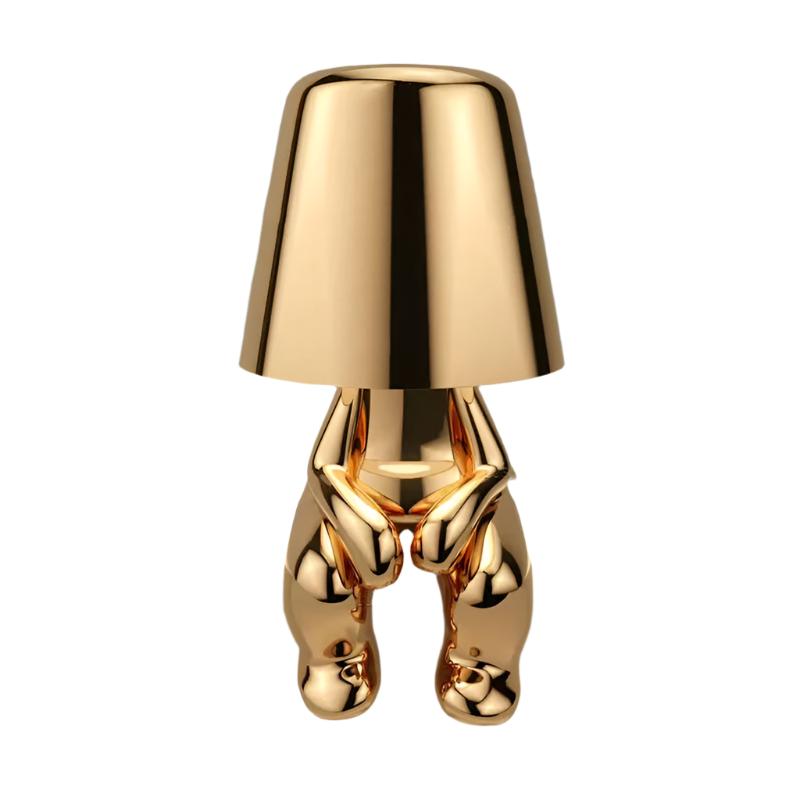 Cordless Table Lamp Character | Cordless Touch LED Accent Lamp for Bedroom and Living Room Lamps for modern home decor in Gold color