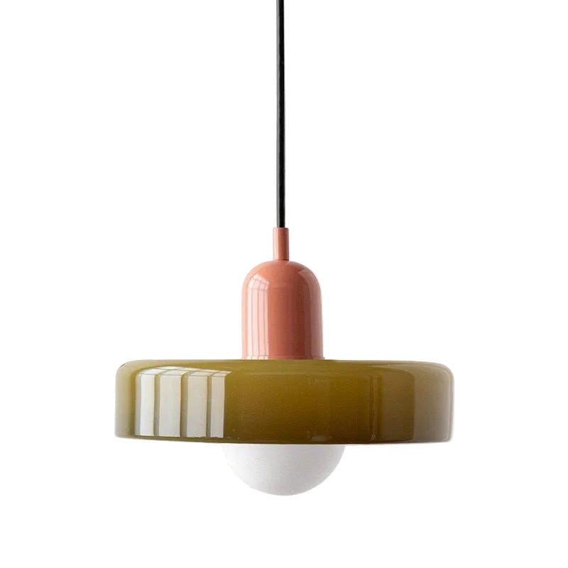 Glass Pendant Light | Modern Brushed Metal Adjustable Kitchen Hanging Fixture Pendant Lights for modern home decor in Brown Glass color