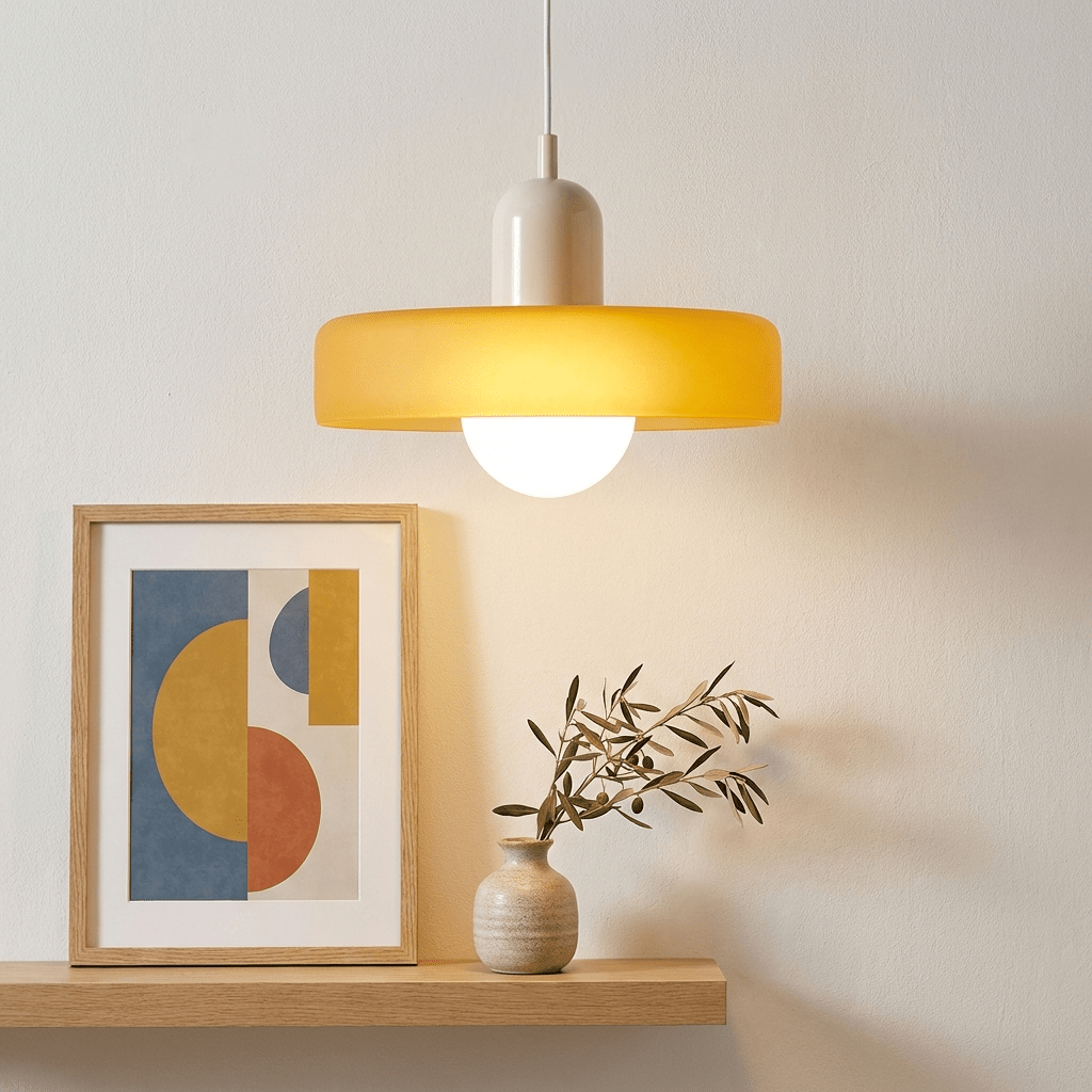 Glass Pendant Light | Modern Brushed Metal Adjustable Kitchen Hanging Fixture Pendant Lights for modern home decor in White Glass color