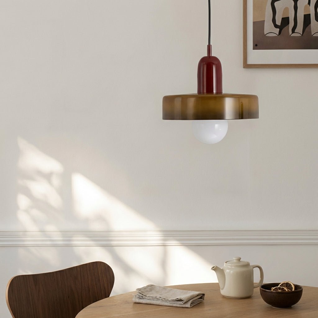 Glass Pendant Light | Modern Brushed Metal Adjustable Kitchen Hanging Fixture Pendant Lights for modern home decor in White Glass color