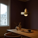 Glass Pendant Light | Modern Brushed Metal Adjustable Kitchen Hanging Fixture Pendant Lights for modern home decor in White Glass color