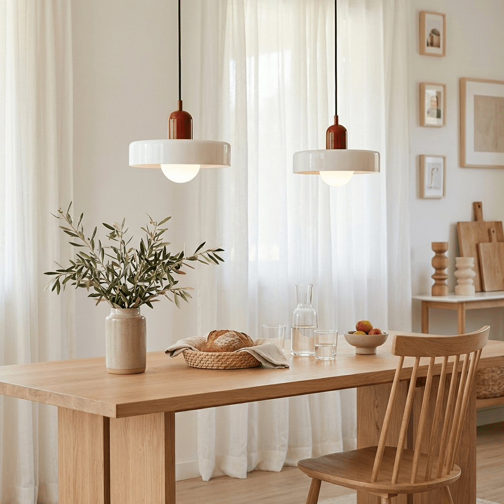 Glass Pendant Light | Modern Brushed Metal Adjustable Kitchen Hanging Fixture Pendant Lights for modern home decor in White Glass color