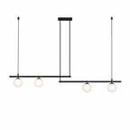 Glass Pendant Light | Nordic Adjustable Height Kitchen Lighting Fixture Lighting for modern home decor in Black color