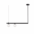 Glass Pendant Light | Nordic Adjustable Height Kitchen Lighting Fixture Lighting for modern home decor in Black color