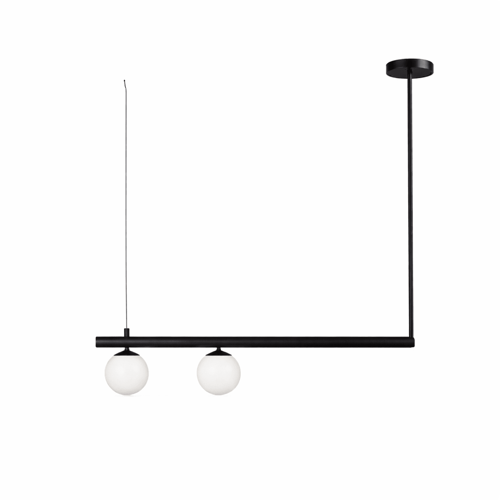 Glass Pendant Light | Nordic Adjustable Height Kitchen Lighting Fixture Lighting for modern home decor in Black color