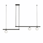 Glass Pendant Light | Nordic Adjustable Height Kitchen Lighting Fixture Lighting for modern home decor in Black color