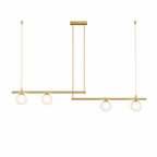 Glass Pendant Light | Nordic Adjustable Height Kitchen Lighting Fixture Lighting for modern home decor in Gold color