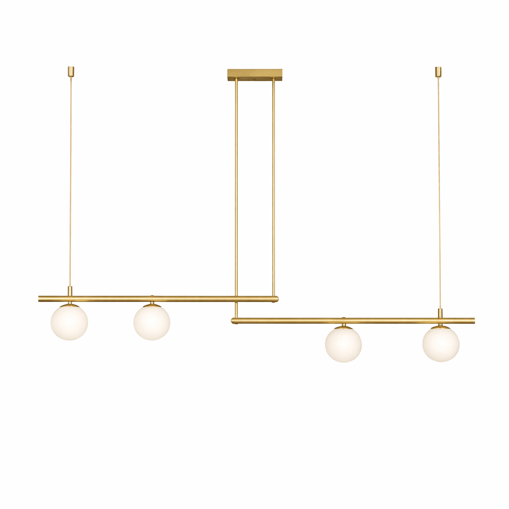 Glass Pendant Light | Nordic Adjustable Height Kitchen Lighting Fixture Lighting for modern home decor in Gold color