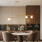 Glass Pendant Light | Nordic Adjustable Height Kitchen Lighting Fixture Lighting for modern home decor in Gold color