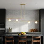 Glass Pendant Light | Nordic Adjustable Height Kitchen Lighting Fixture Lighting for modern home decor in Gold color