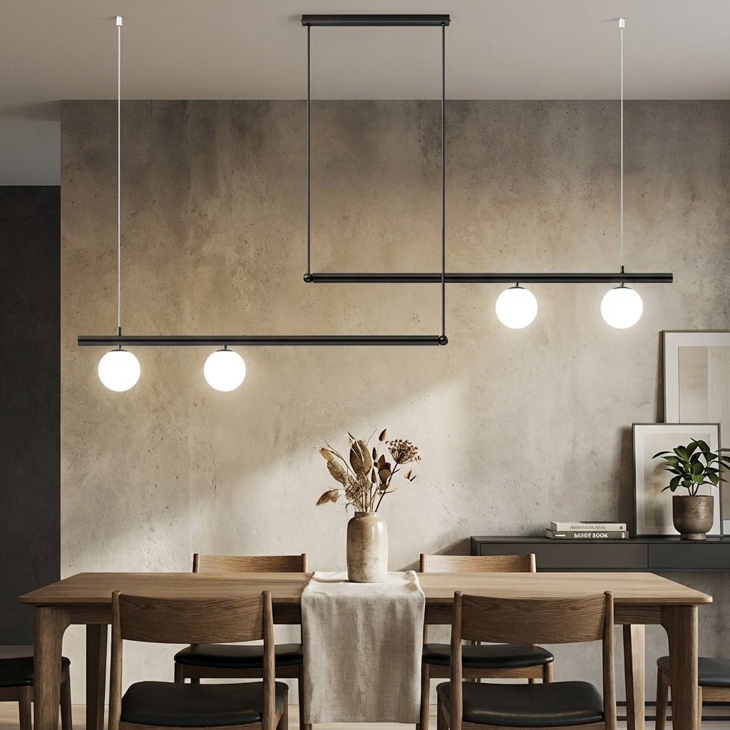 Glass Pendant Light | Nordic Adjustable Height Kitchen Lighting Fixture Lighting for modern home decor in Gold color