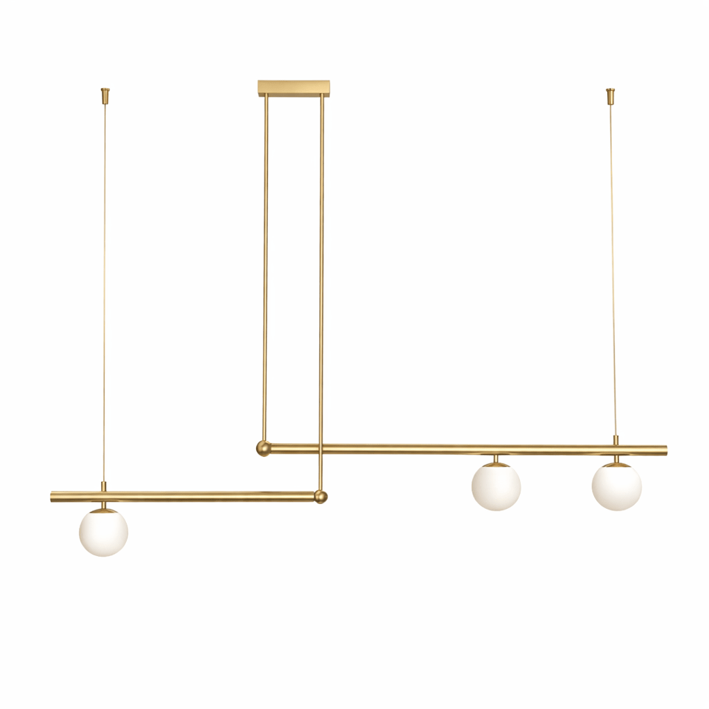 Glass Pendant Light | Nordic Adjustable Height Kitchen Lighting Fixture Lighting for modern home decor in Gold color