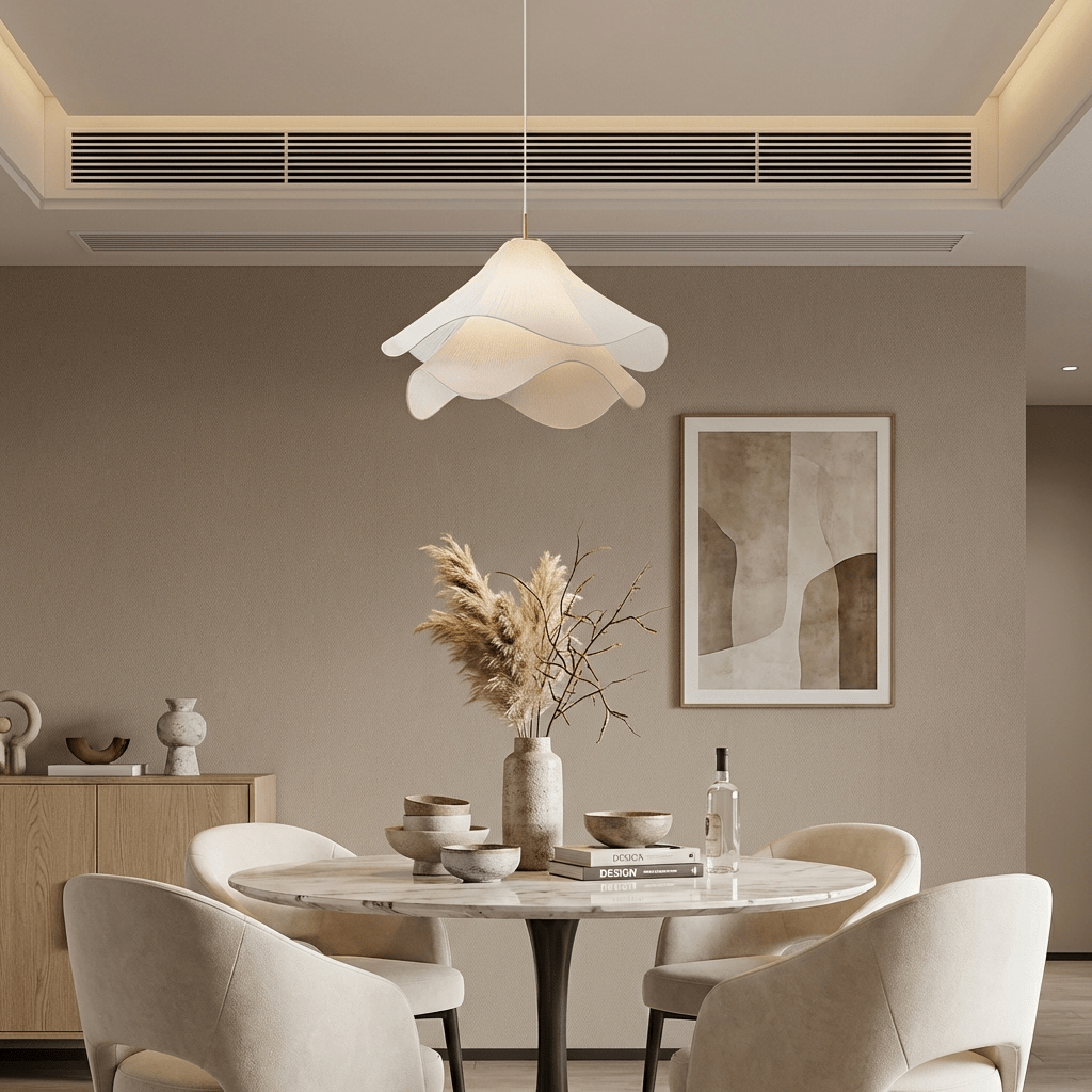 Japandi Pendant Light | Fabric Ceiling Fixture for Modern Dining And Kitchen Lighting Lighting for modern home decor in Ø40cm color