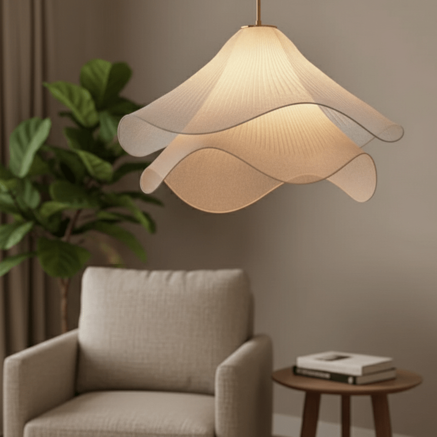 Japandi Pendant Light | Fabric Ceiling Fixture for Modern Dining And Kitchen Lighting Lighting for modern home decor in Ø40cm color