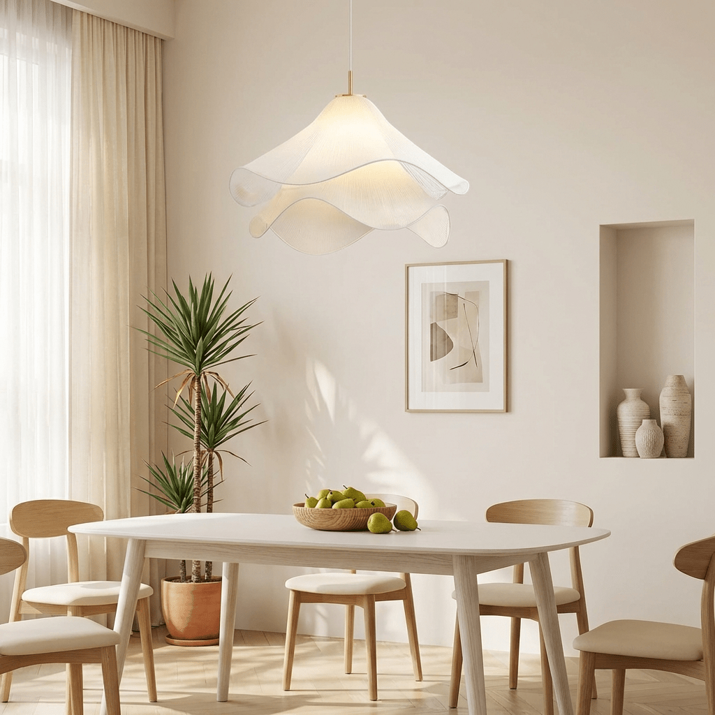 Japandi Pendant Light | Fabric Ceiling Fixture for Modern Dining And Kitchen Lighting Lighting for modern home decor in Ø40cm color