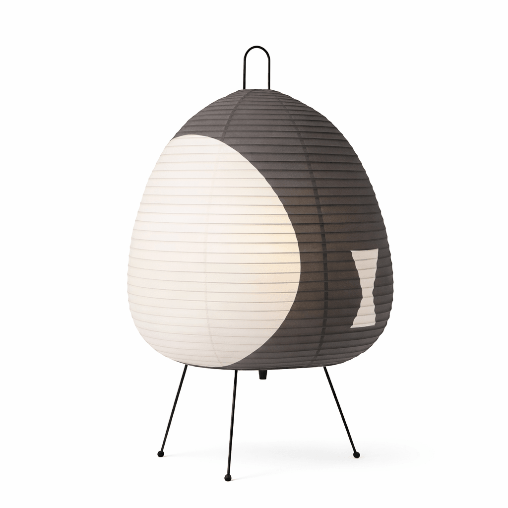 Japanese Rice Paper Floor Lamp | Minimalist Tripod Base | Tricolour Dimming Bedroom Light Floor Lamps for modern home decor in Grey color