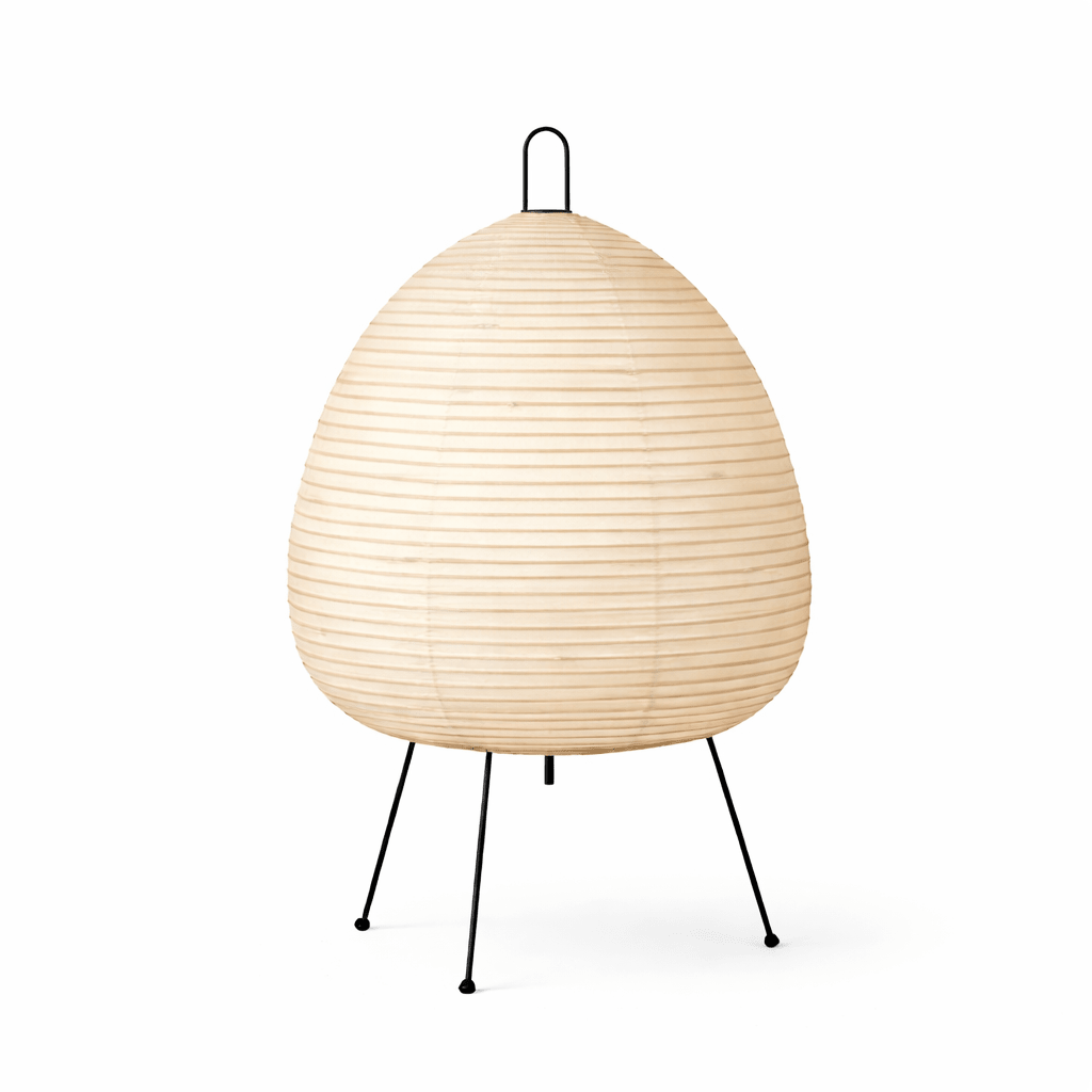 Japanese Rice Paper Floor Lamp | Minimalist Tripod Base | Tricolour Dimming Bedroom Light Floor Lamps for modern home decor in White color