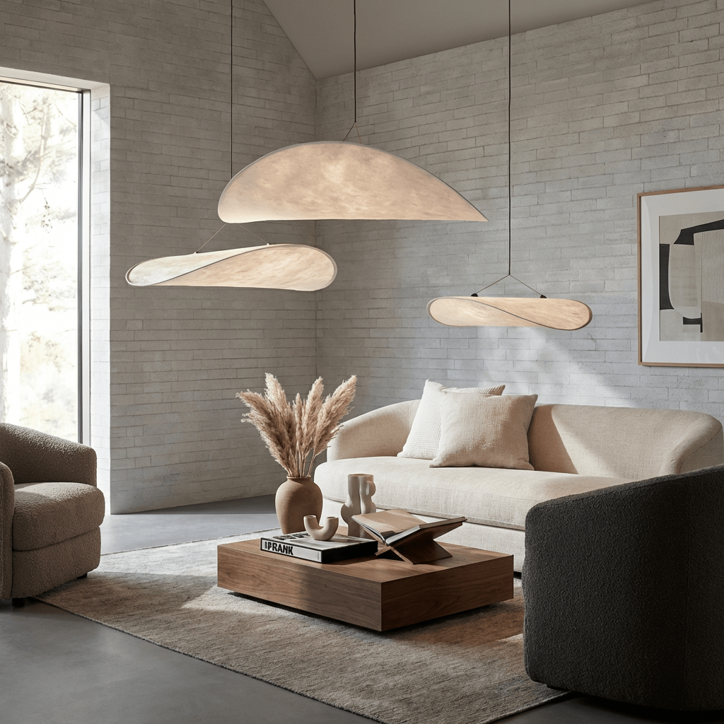 LED Ceiling Pendant Light | Silk Fabric Shade with Metal Frame for Dining & Living Spaces Lighting for modern home decor in 40cm color