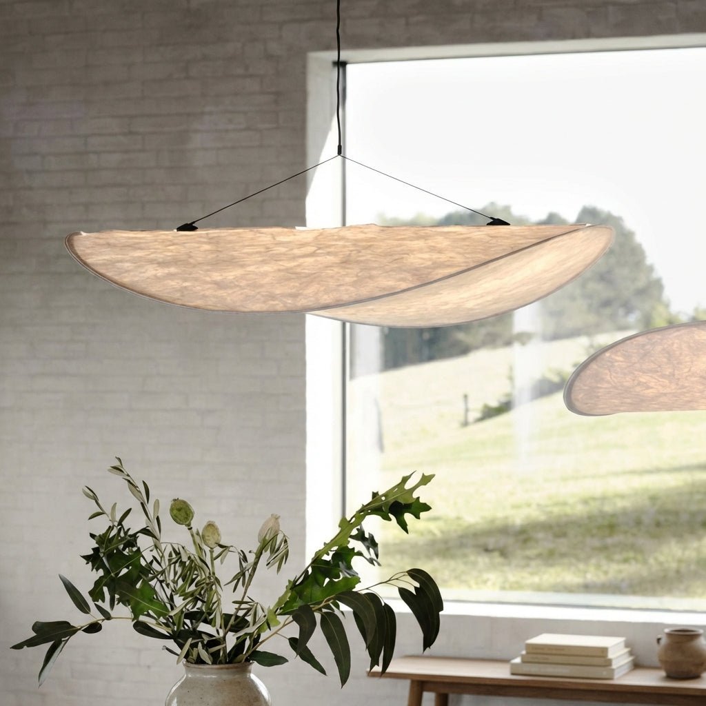 LED Ceiling Pendant Light | Silk Fabric Shade with Metal Frame for Dining & Living Spaces Lighting for modern home decor in 40cm color