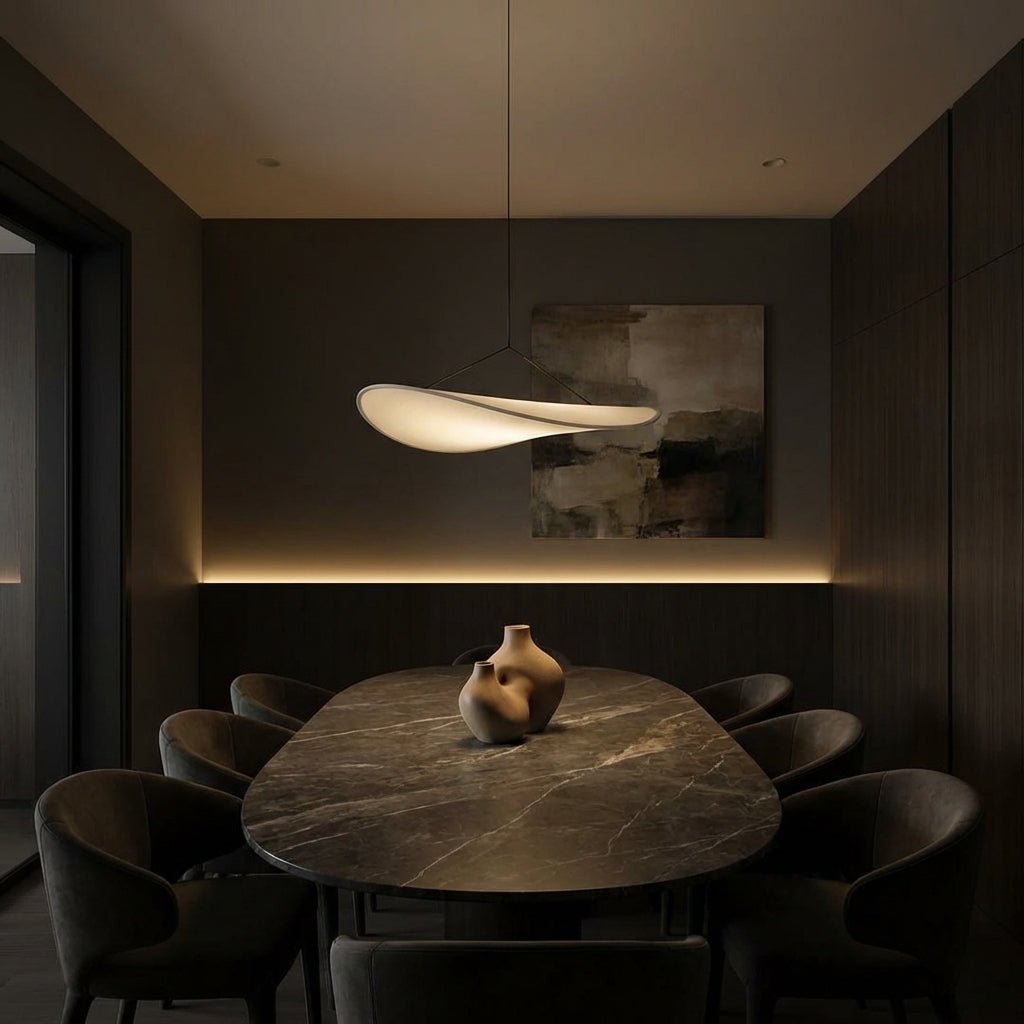 LED Ceiling Pendant Light | Silk Fabric Shade with Metal Frame for Dining & Living Spaces Lighting for modern home decor in 40cm color