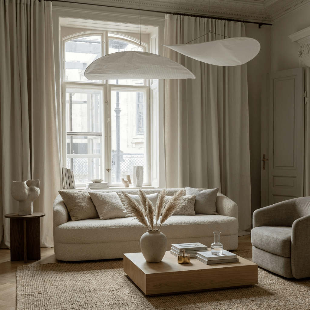 LED Ceiling Pendant Light | Silk Fabric Shade with Metal Frame for Dining & Living Spaces Lighting for modern home decor in 40cm color