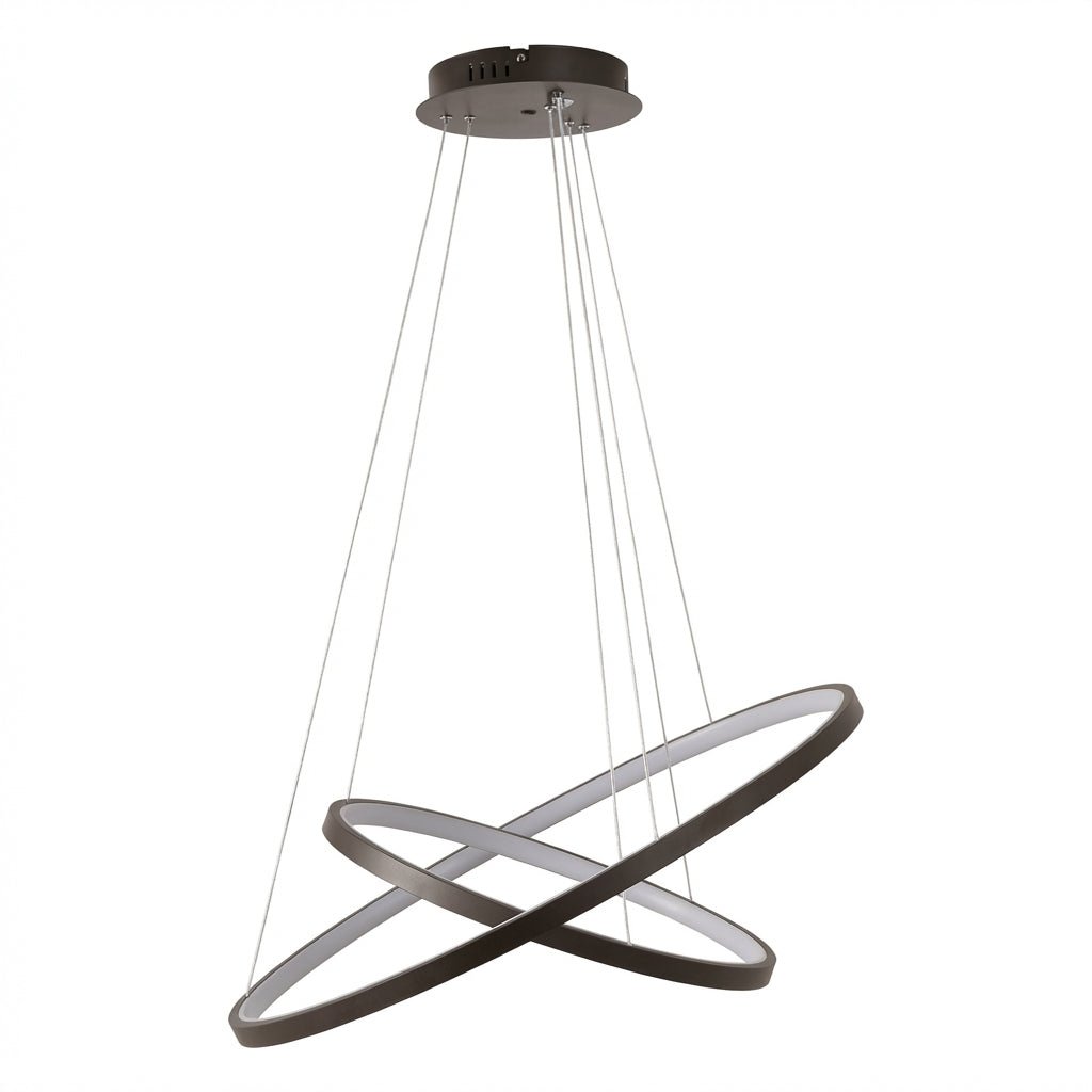 LED Ring Chandelier | Modern Adjustable Multi - Ring Ceiling Light Fixture Chandeliers for modern home decor in Black color