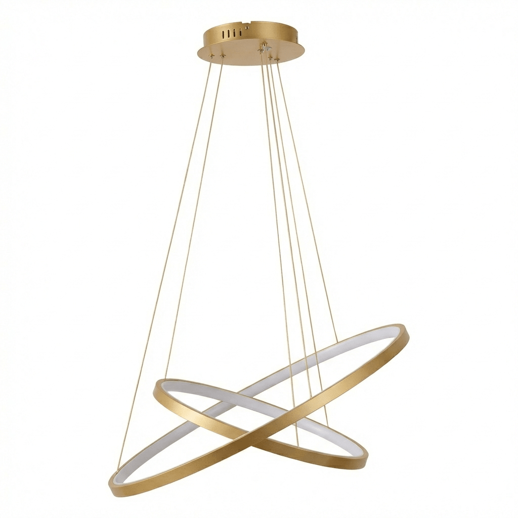 LED Ring Chandelier | Modern Adjustable Multi - Ring Ceiling Light Fixture Chandeliers for modern home decor in Gold color