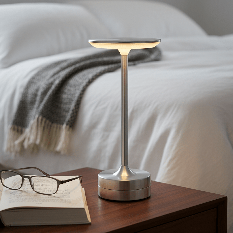 LED Table Lamp | Touch Sensor Cordless Light for Bedroom and Dining Lamps for modern home decor in Gold color