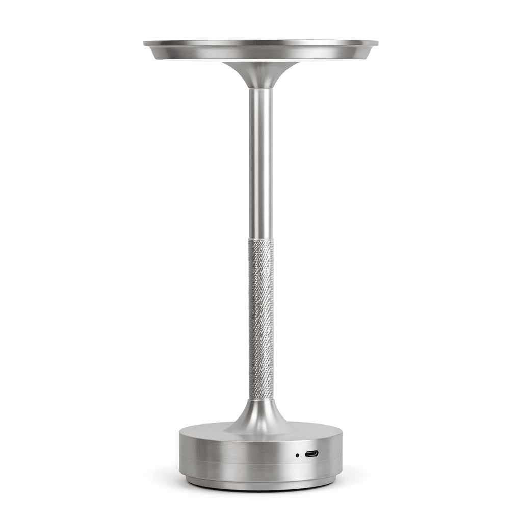 LED Table Lamp | Touch Sensor Cordless Light for Bedroom and Dining Lamps for modern home decor in Silver color