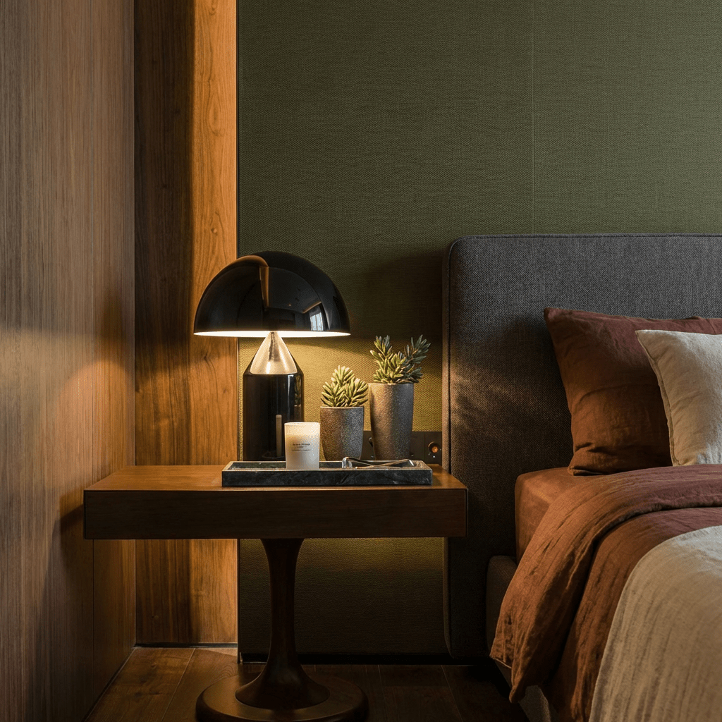 Metal Table Lamp | Modern Dome Bedside & Desk Lamp for Bedroom or Office Lamps for modern home decor in Gold color