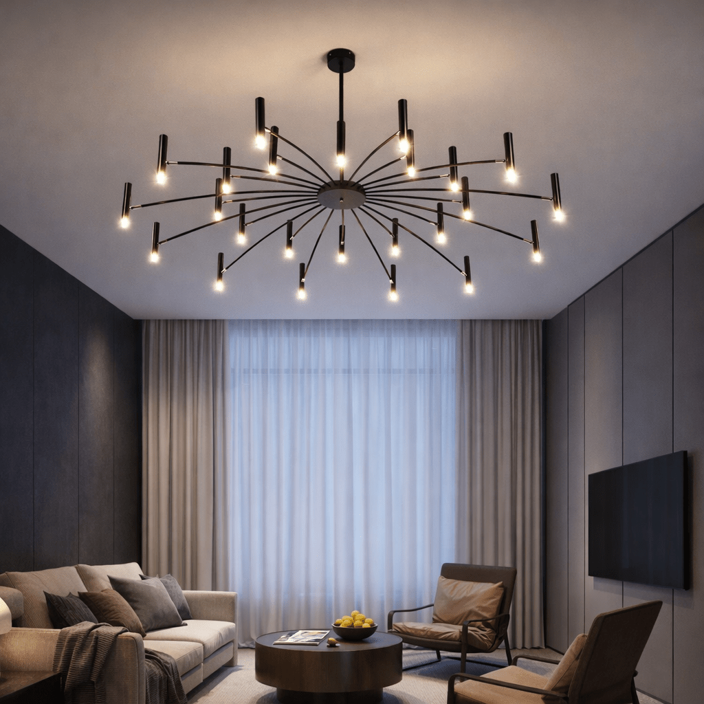 Modern Candle Chandelier | Minimalist G9 Ceiling Light for Dining Room Chandeliers for modern home decor in 12 Candles color