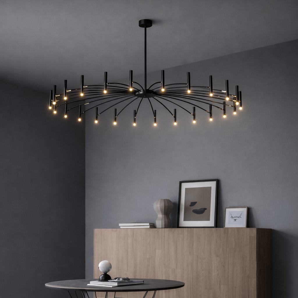 Modern Candle Chandelier | Minimalist G9 Ceiling Light for Dining Room Chandeliers for modern home decor in 12 Candles color