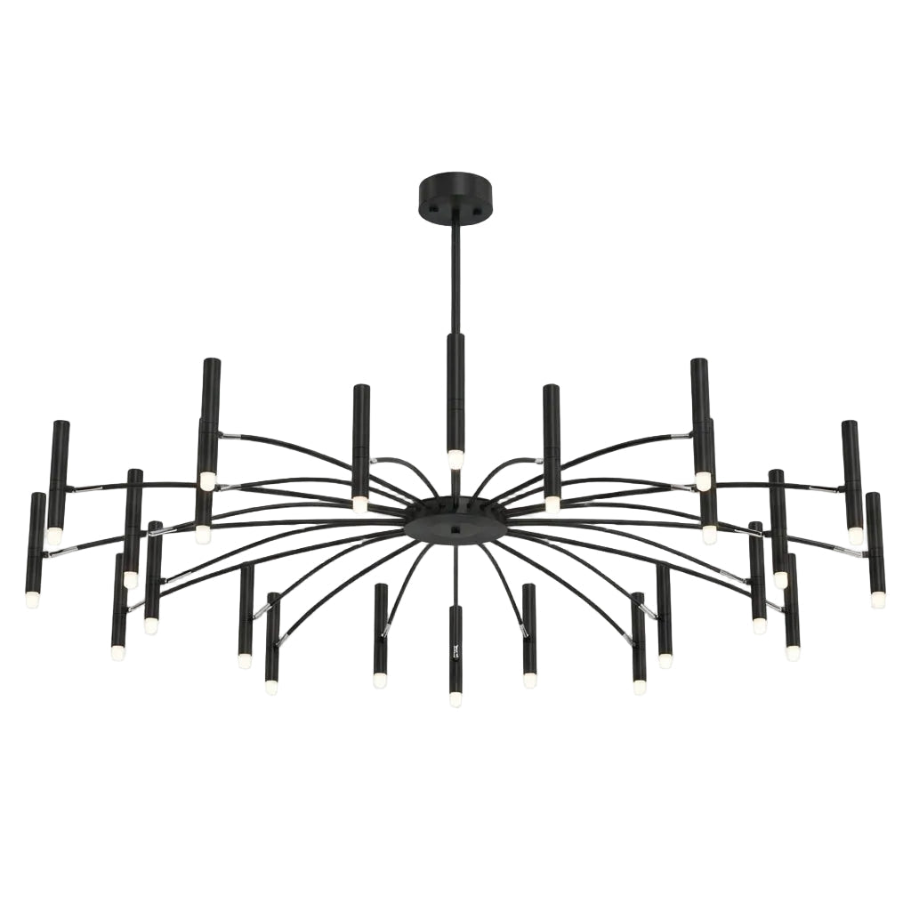 Modern Candle Chandelier | Minimalist G9 Ceiling Light for Dining Room Chandeliers for modern home decor in 24 Candles (Mixed Length) color