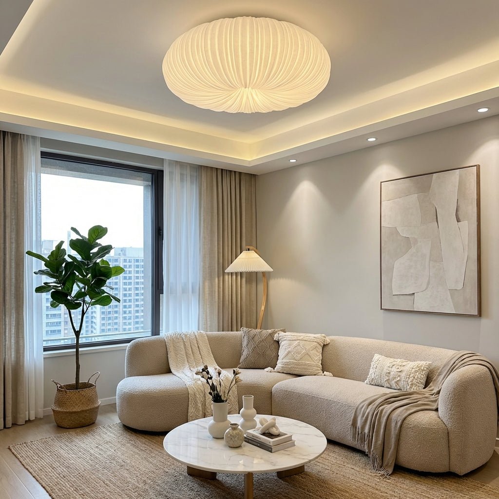 Modern LED Ceiling Light with Remote | Flush Mount Metal & Acrylic Fixture Lamps & Light Fixtures for modern home decor in 30cm color